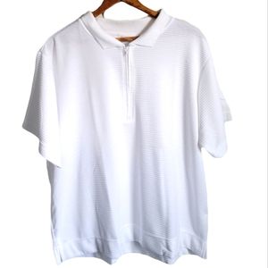 NWOT Haband retro short sleeve half zip polo top, size XL